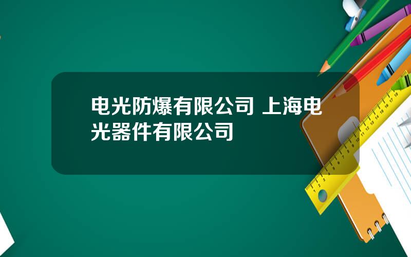 电光防爆有限公司 上海电光器件有限公司